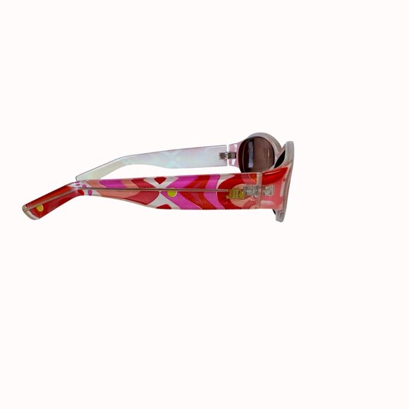 Jennifer Lopez Floral Eyewear Frames Oval Red Pink  JLO Logo Luxury Sunglasses - Picture 7 of 15